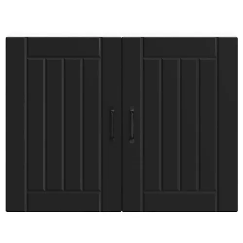  Konyhai fali szekrény Lucca fekete szerelt fa