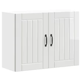  konyhai fali szekrény Lucca magasfényű fehér szerelt fa