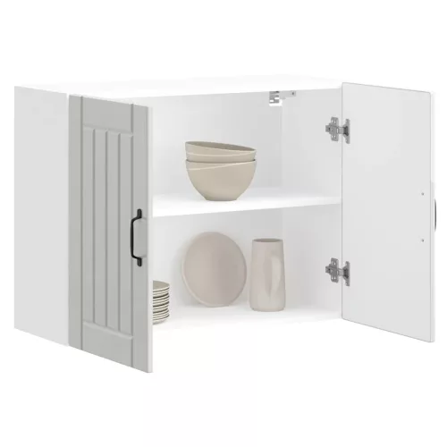  konyhai fali szekrény Lucca magasfényű fehér szerelt fa