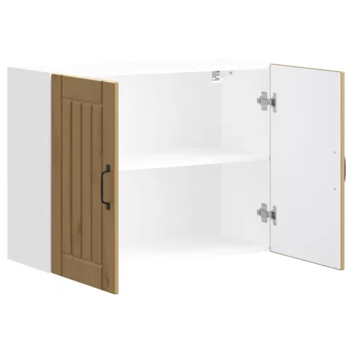  konyhai fali szekrény Lucca kézműves tölgy szerelt fa