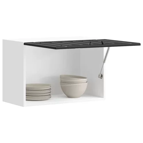  Konyhai fali szekrény Lucca fekete szerelt fa