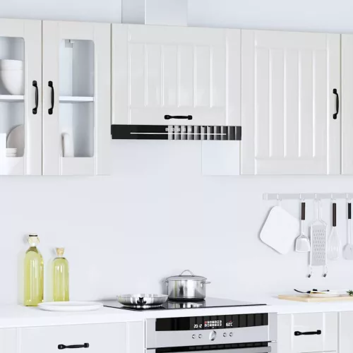  konyhai fali szekrény Lucca magasfényű fehér szerelt fa