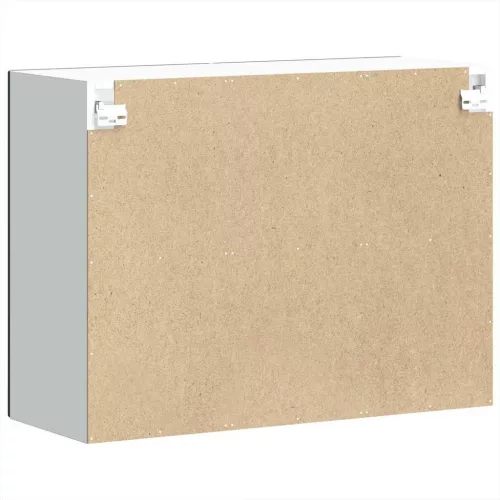  Konyhai fali szekrény üvegajtóval Lucca fekete színű fűrészáru