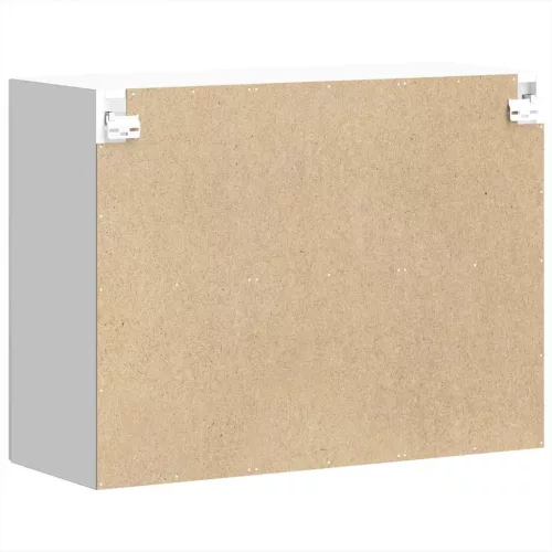  Konyhai fali szekrény üvegajtóval Lucca magasfényű fehér színű