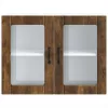  konyhai fali szekrény üvegajtóval Lucca füstölt tölgy