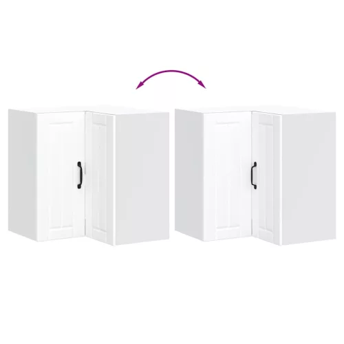  Konyhai fali sarokszekrény Lucca fehér színű műfa