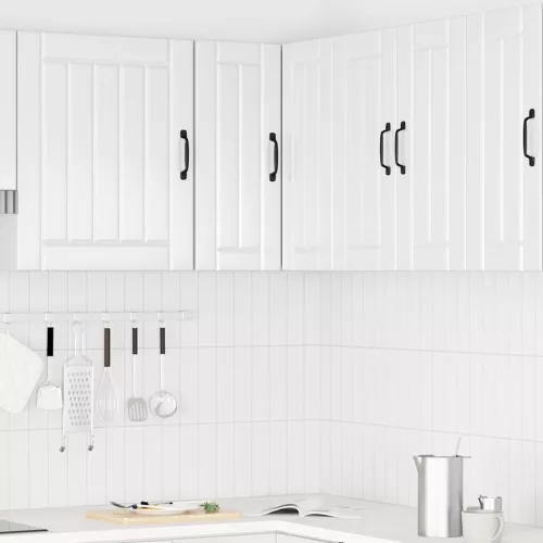  Konyhai fali sarokszekrény Lucca magasfényű fehér színű műfa