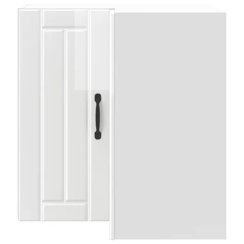  Konyhai fali sarokszekrény Lucca magasfényű fehér színű műfa