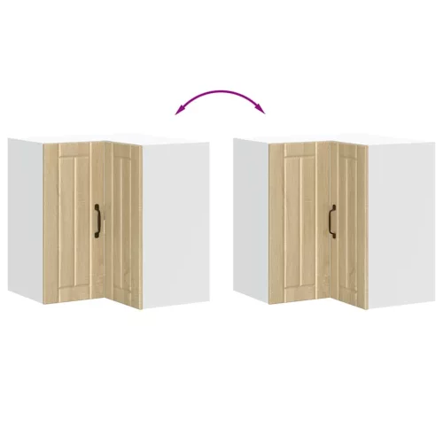  Lucca sonoma tölgy színű szerelt fa konyhai fali sarokszekrény