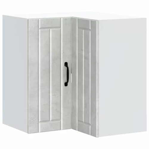  Lucca betonszürke szerelt fa konyhai fali sarokszekrény