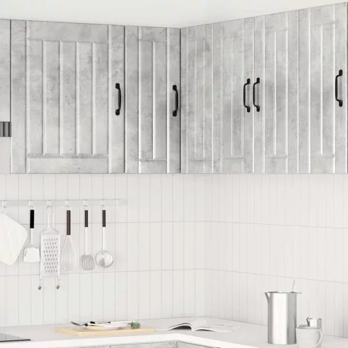  Lucca betonszürke szerelt fa konyhai fali sarokszekrény