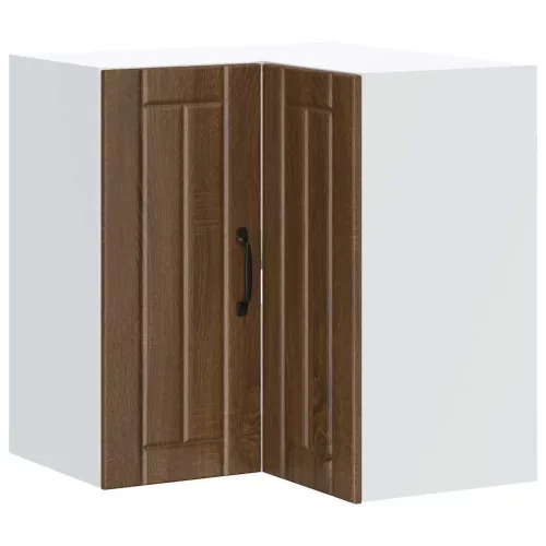  Lucca barna tölgy szerelt fa konyhai fali sarokszekrény