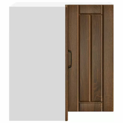  Lucca barna tölgy szerelt fa konyhai fali sarokszekrény