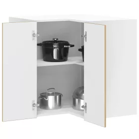    Lucca kézműves tölgy szerelt fa konyhai fali sarokszekrény