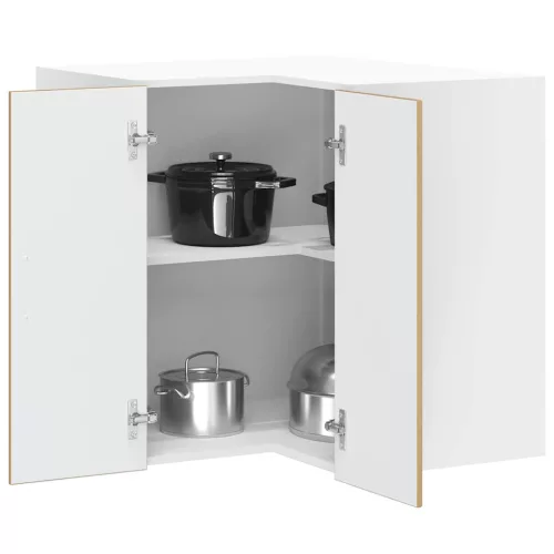  Lucca kézműves tölgy szerelt fa konyhai fali sarokszekrény