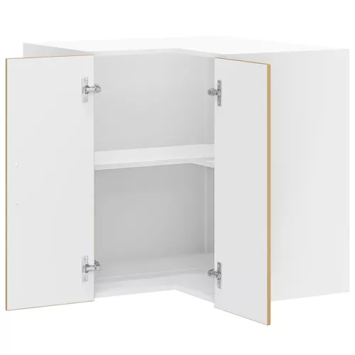  Lucca kézműves tölgy szerelt fa konyhai fali sarokszekrény