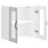  Konyhai fali szekrény üvegajtóval Lucca magasfényű fehér színű
