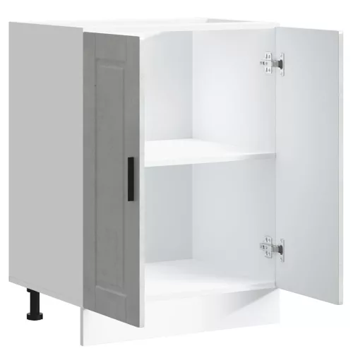  Porto betonszürke szerelt fa konyhai alapszekrény