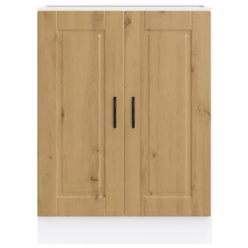  Porto kézműves tölgy színű szerelt fa konyhai alapszekrény