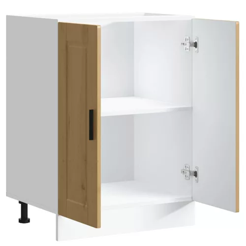  Porto kézműves tölgy színű szerelt fa konyhai alapszekrény