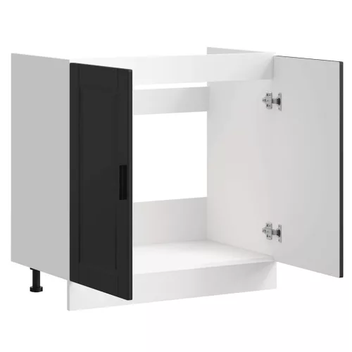  mosdóaljzatos szekrény Porto" Fekete 80x46x81,5 cm Műanyag fa"