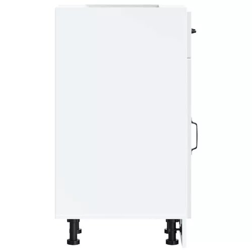  Porto magasfényű fehér szerelt fa konyhai alapszekrény