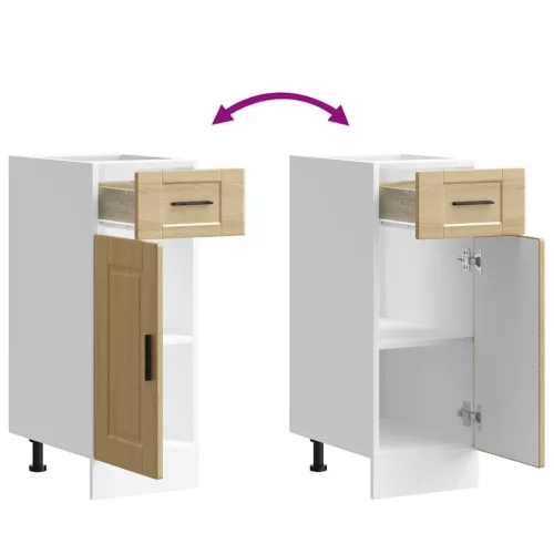  Porto sonoma tölgy színű szerelt fa konyhai alapszekrény