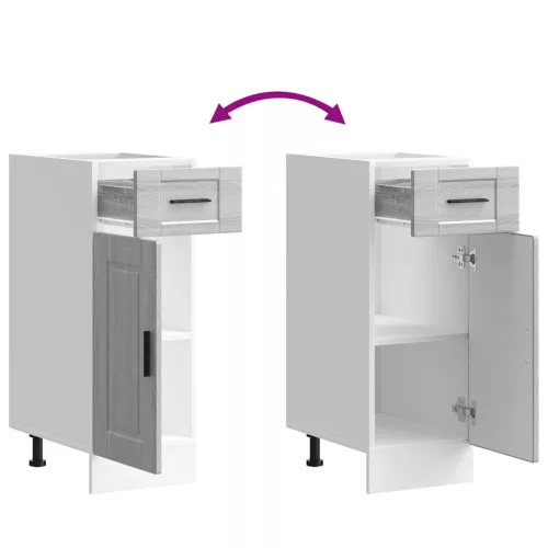  Porto szürke sonoma színű szerelt fa konyhai alapszekrény