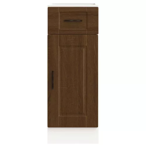  Porto barna tölgy színű szerelt fa konyhai alapszekrény