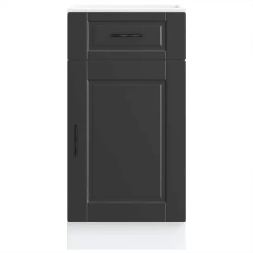  Porto fekete szerelt fa konyhai alapszekrény