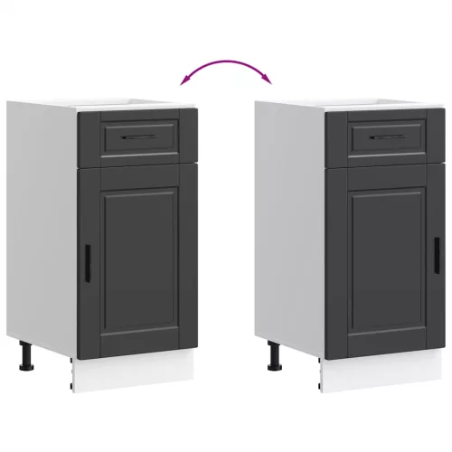  Porto fekete szerelt fa konyhai alapszekrény