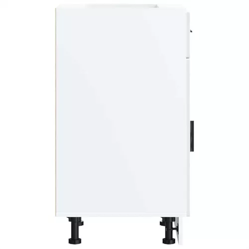  Porto magasfényű fehér szerelt fa konyhai alapszekrény