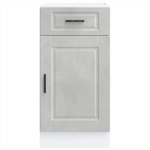  Porto betonszürke szerelt fa konyhai alapszekrény