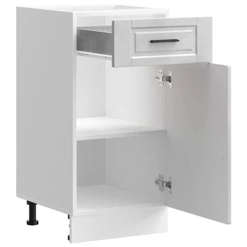  Porto betonszürke szerelt fa konyhai alapszekrény