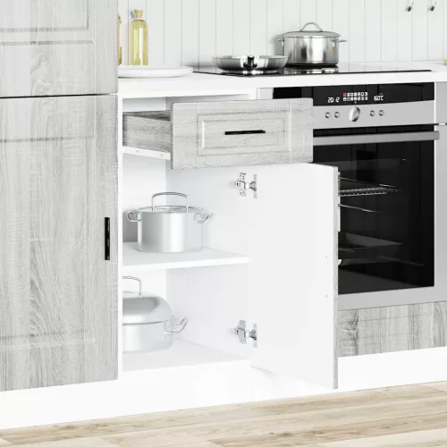  Porto szürke sonoma színű szerelt fa konyhai alapszekrény