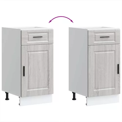  Porto szürke sonoma színű szerelt fa konyhai alapszekrény