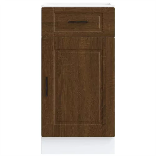  Porto barna tölgy színű szerelt fa konyhai alapszekrény