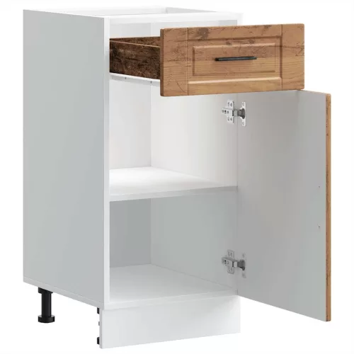  Porto antik fa színű szerelt fa konyhai alapszekrény