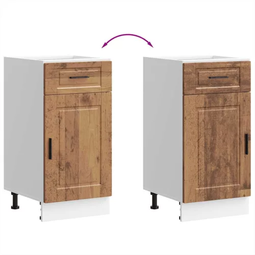  Porto antik fa színű szerelt fa konyhai alapszekrény