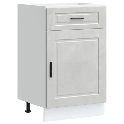  Porto betonszürke szerelt fa konyhai alapszekrény