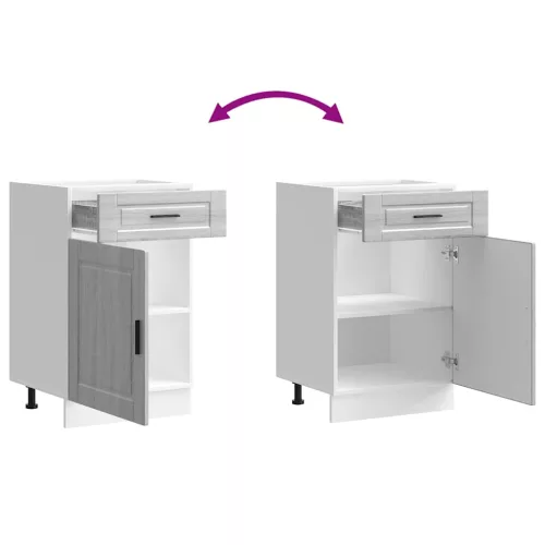  Porto szürke sonoma színű szerelt fa konyhai alapszekrény