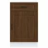  Porto barna tölgy színű szerelt fa konyhai alapszekrény
