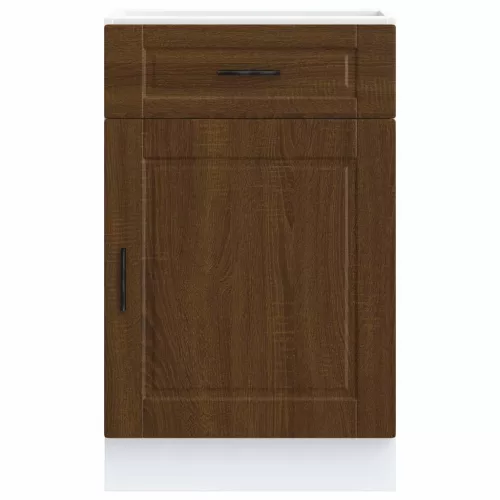  Porto barna tölgy színű szerelt fa konyhai alapszekrény