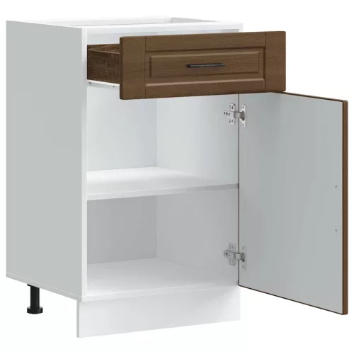  Porto barna tölgy színű szerelt fa konyhai alapszekrény