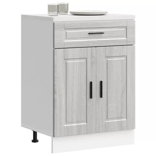  Porto szürke sonoma színű szerelt fa konyhai alapszekrény