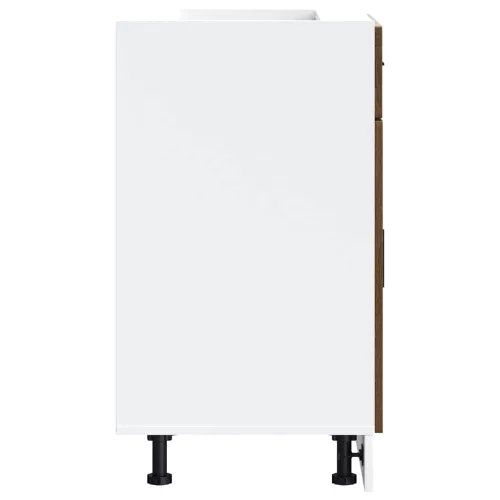  Porto barna tölgy színű szerelt fa konyhai alapszekrény