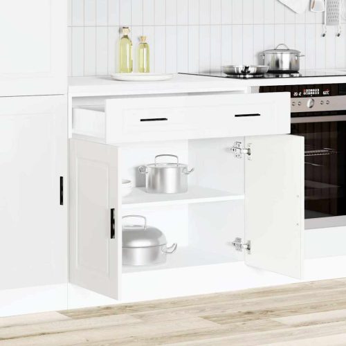  Porto fehér szerelt fa konyhai alapszekrény