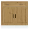  Porto kézműves tölgy színű szerelt fa konyhai alapszekrény