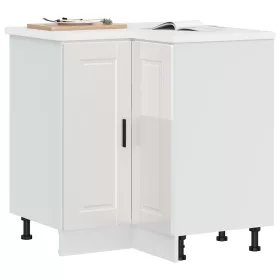  Porto magasfényű fehér szerelt fa Konyha sarokszekrény