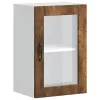  Konyhai fali szekrény üvegajtóval Porto" Füstölt tölgyfa"